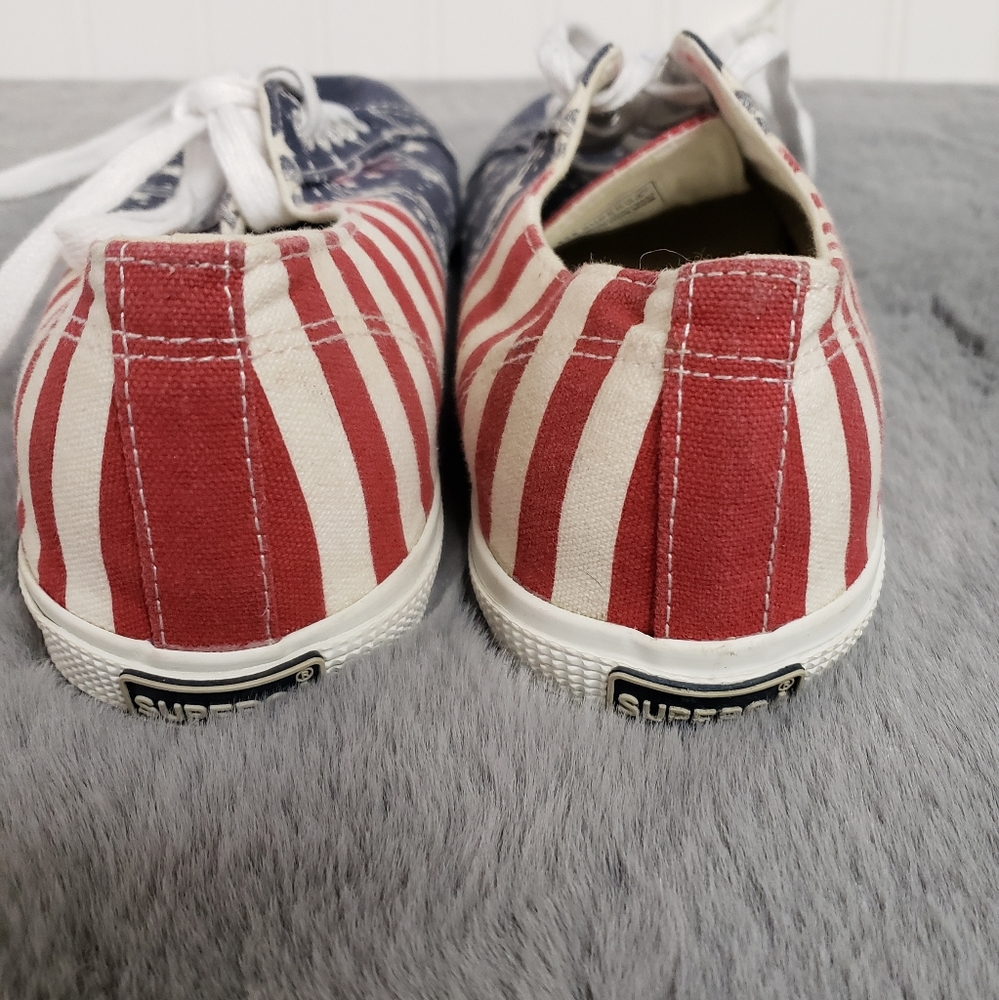 Superga American Flag Print Canvas Sneakers - Picture 3 of 10